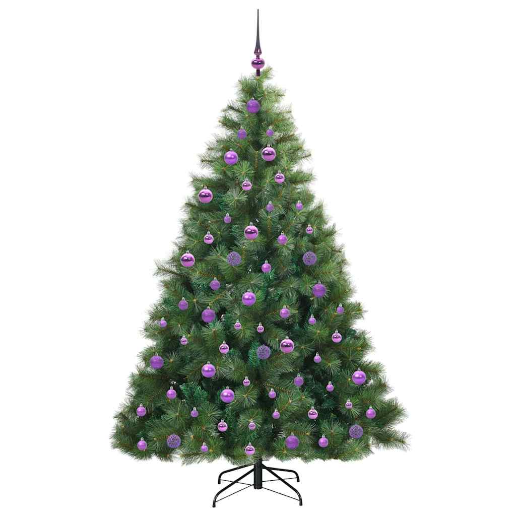Kunstigt juletræ med 300 LED'er Grøn 180 cm PE og PVC
