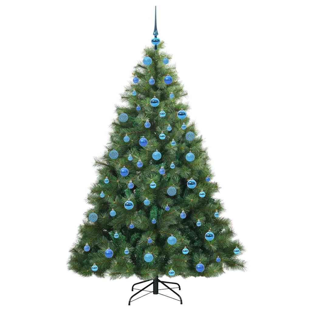 Kunstigt juletræ med 300 LED'er Grøn 180 cm PE og PVC