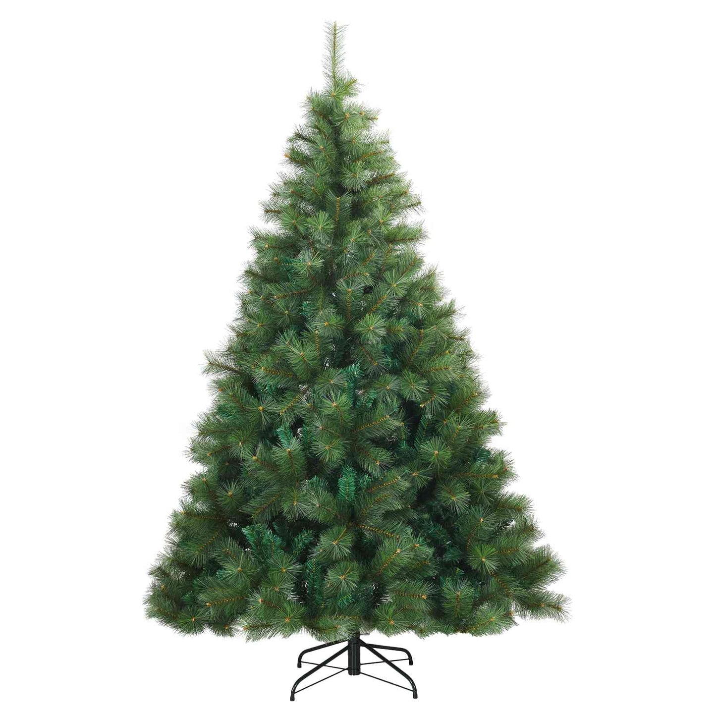Kunstigt juletræ med 300 LED'er Grøn 210 cm PE og PVC