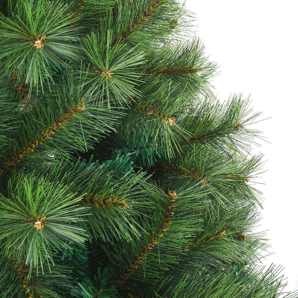 Kunstigt juletræ med 300 LED'er Grøn 210 cm PE og PVC