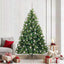 Kunstigt juletræ med 300 LED'er Grøn 210 cm PE og PVC