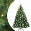 Kunstigt juletræ med 300 LED'er Grøn 210 cm PE og PVC