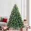 Kunstigt juletræ med 300 LED'er Grøn 210 cm PE og PVC