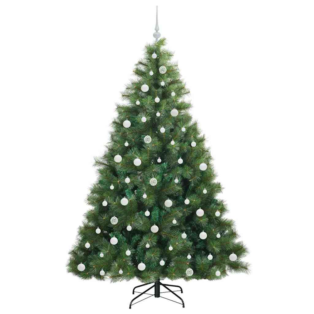 Kunstigt juletræ med 300 LED'er Grøn 210 cm PE og PVC
