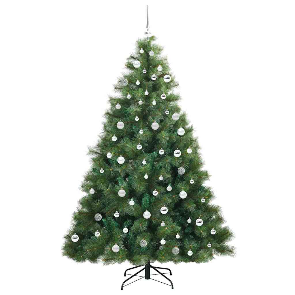 Kunstigt juletræ med 300 LED'er Grøn 210 cm PE og PVC