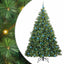 Kunstigt juletræ med 300 LED'er Grøn 210 cm PE og PVC