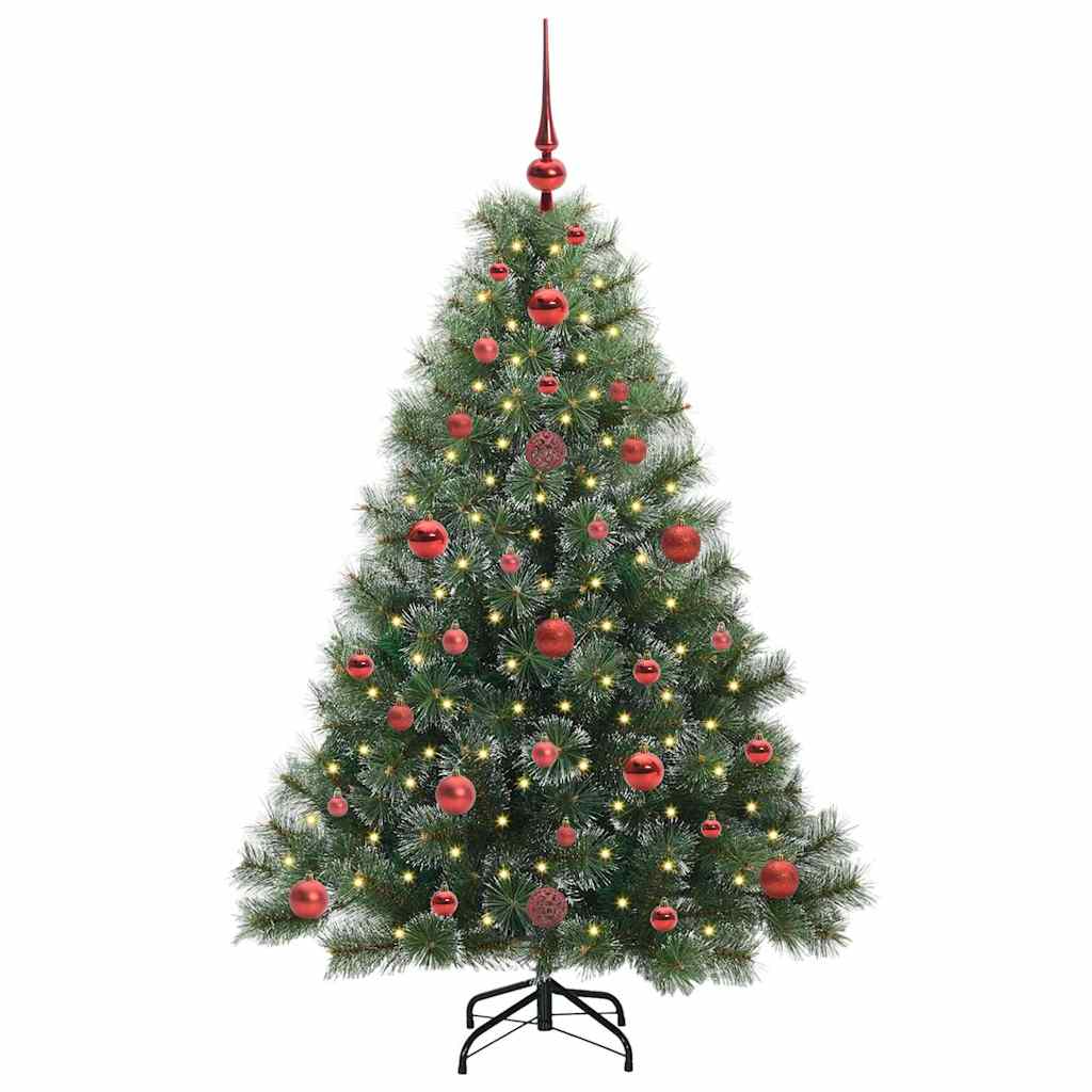 Kunstigt juletræ med 150 LED'er Grøn 120 cm PE og PVC