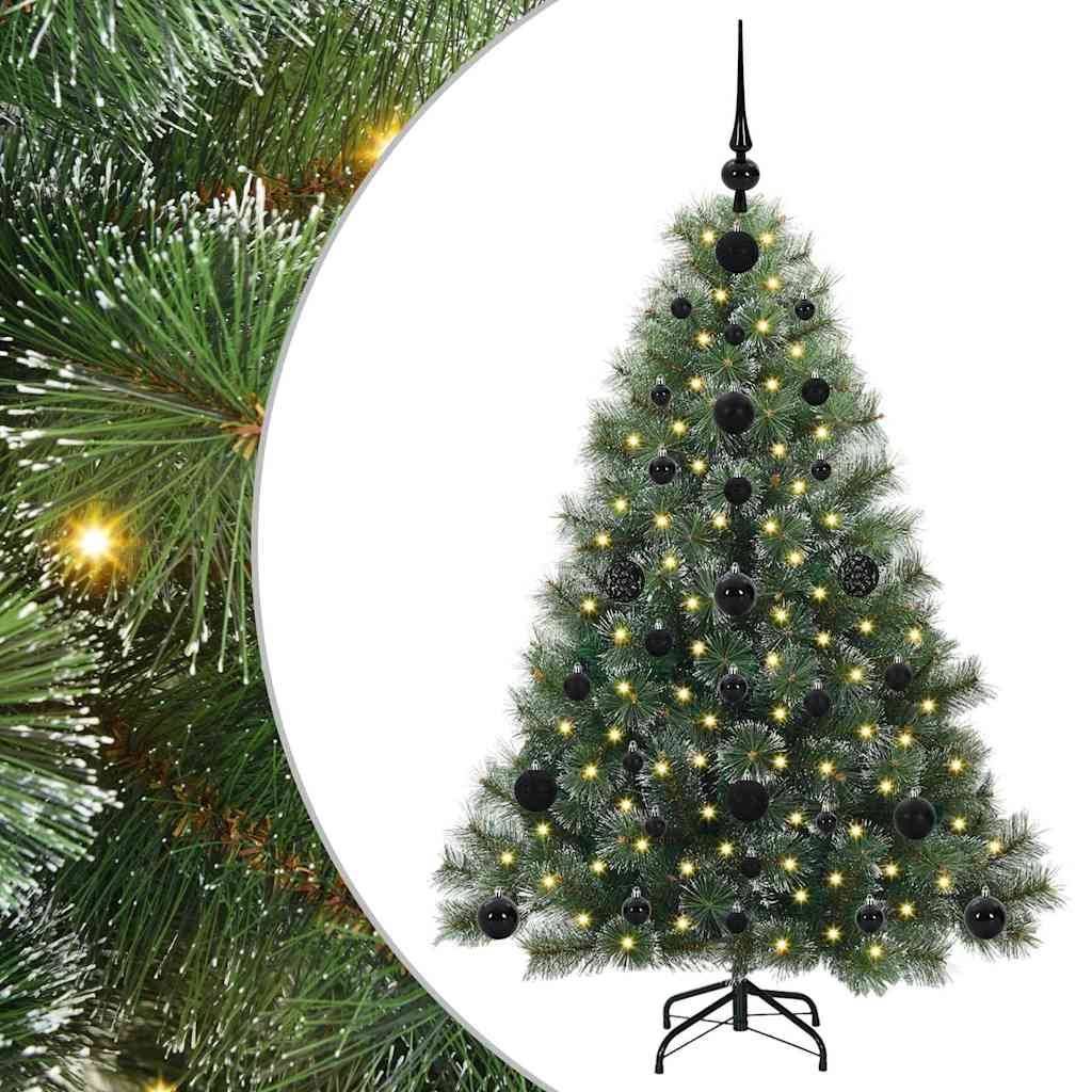 Kunstigt juletræ med 150 LED'er Grøn 120 cm PE og PVC