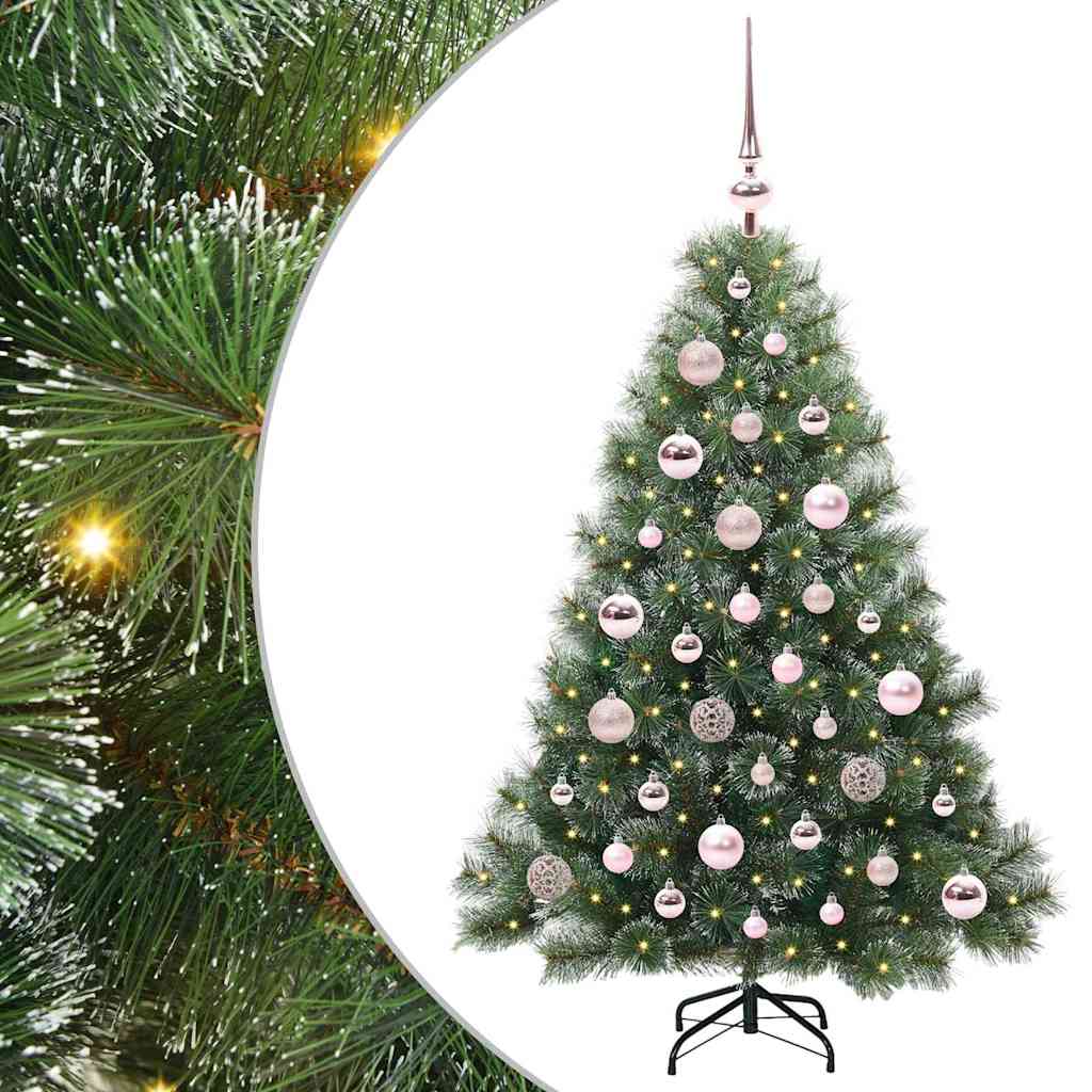 Kunstigt juletræ med 150 LED'er Grøn 120 cm PE og PVC