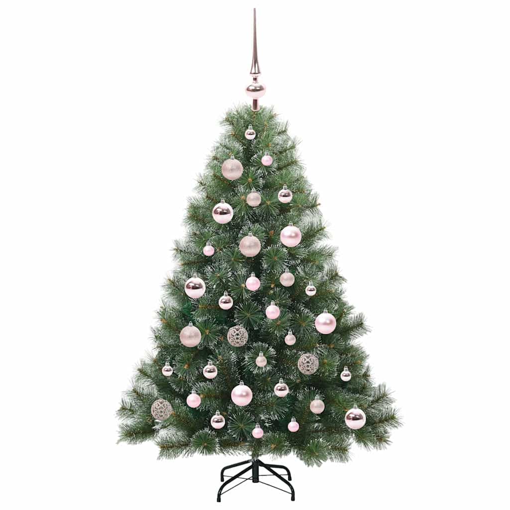 Kunstigt juletræ med 150 LED'er Grøn 120 cm PE og PVC