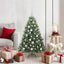Kunstigt juletræ med 150 LED'er Grøn 120 cm PE og PVC