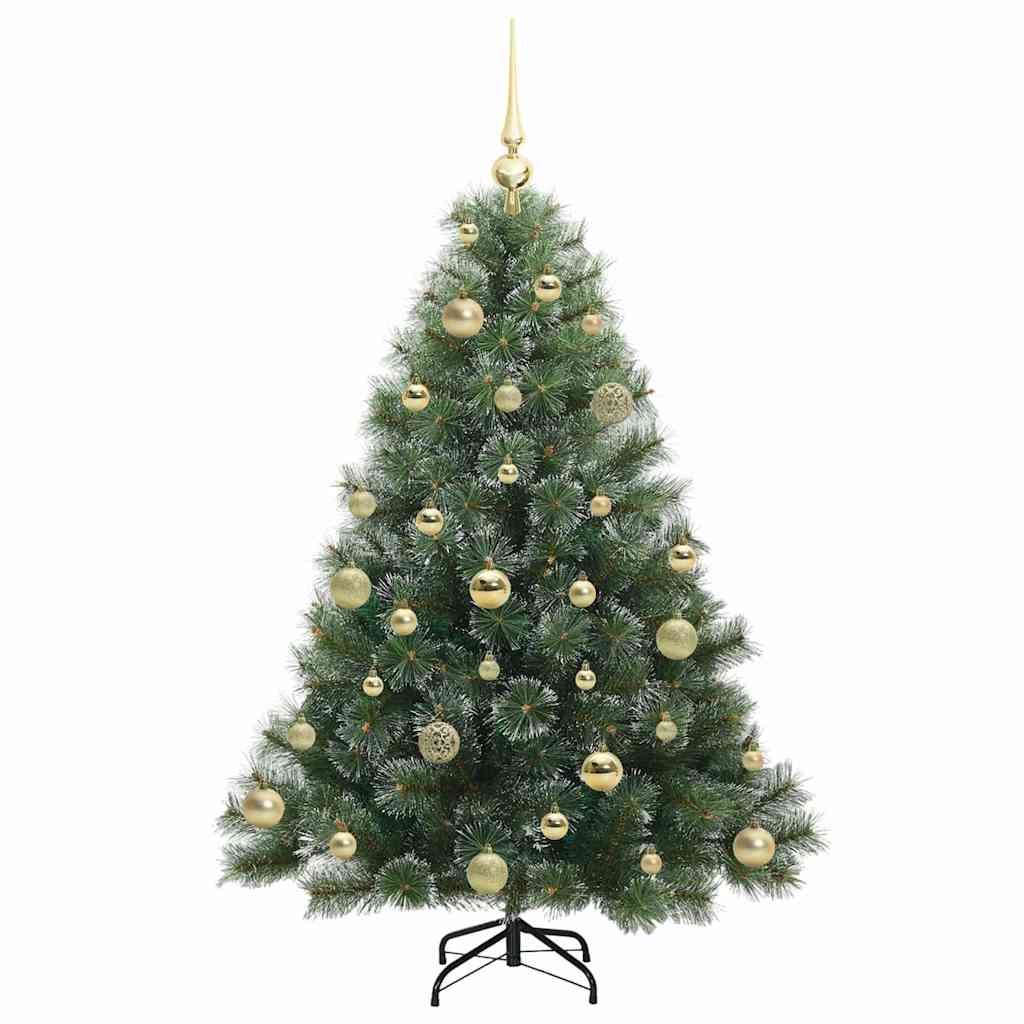 Kunstigt juletræ med 150 LED'er Grøn 120 cm PE og PVC