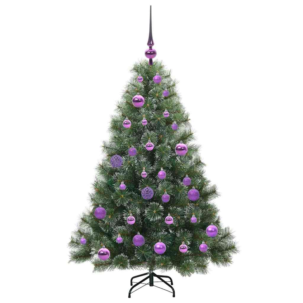 Kunstigt juletræ med 150 LED'er Grøn 120 cm PE og PVC