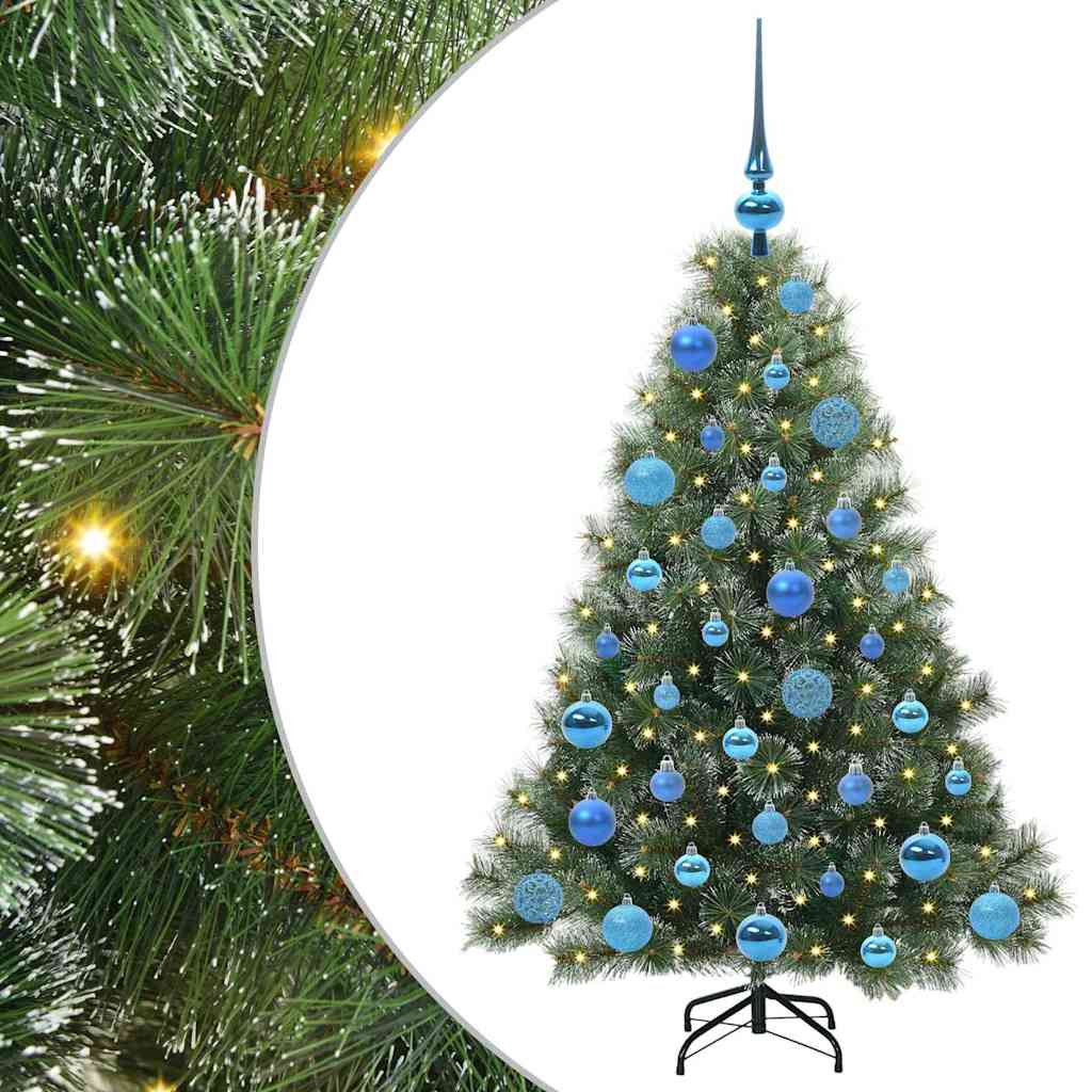 Kunstigt juletræ med 150 LED'er Grøn 120 cm PE og PVC