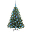 Kunstigt juletræ med 150 LED'er Grøn 120 cm PE og PVC