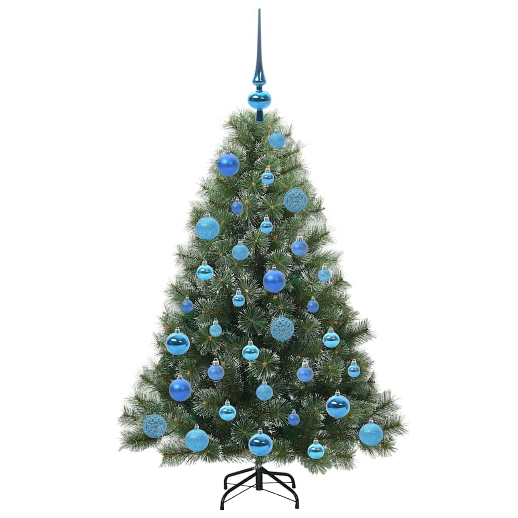 Kunstigt juletræ med 150 LED'er Grøn 120 cm PE og PVC
