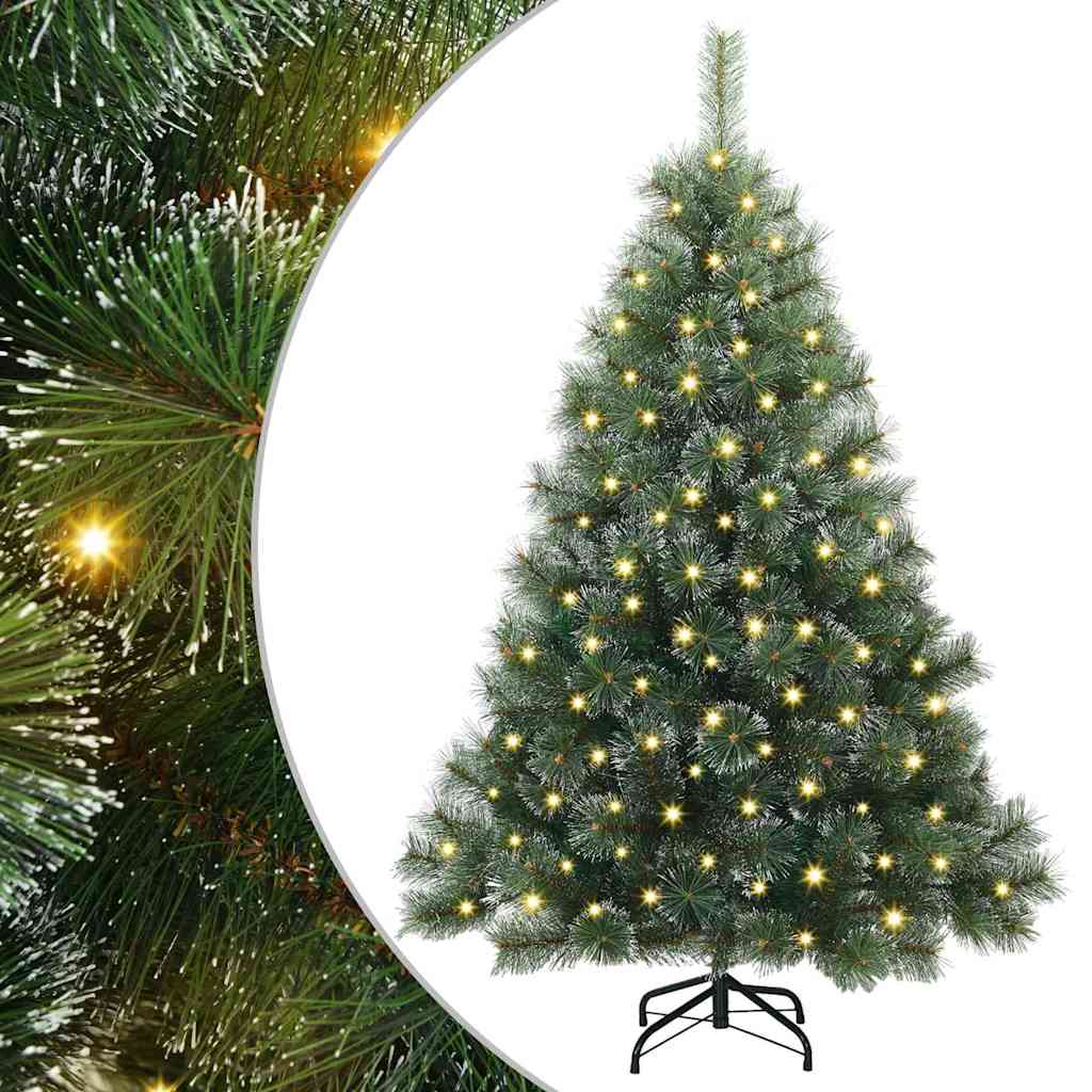 Kunstigt juletræ med 150 LED'er Grøn 150 cm PE og PVC