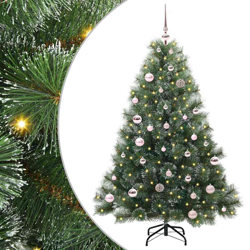 Kunstigt juletræ med 150 LED'er Grøn 150 cm PE og PVC