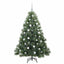 Kunstigt juletræ med 150 LED'er Grøn 150 cm PE og PVC
