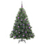 Kunstigt juletræ med 150 LED'er Grøn 150 cm PE og PVC