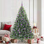 Kunstigt juletræ med 300 LED'er Grøn 180 cm PE og PVC