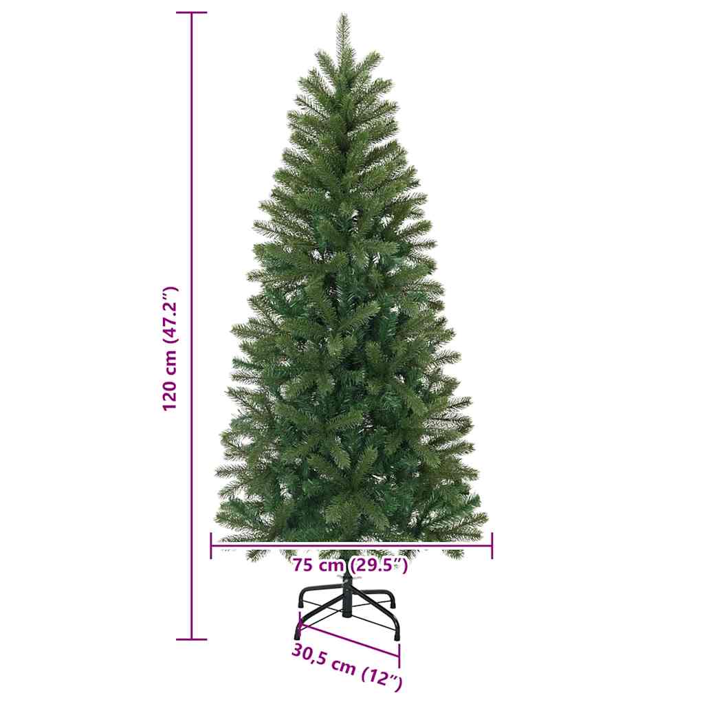 Kunstigt juletræ 120 cm PVC, PE og stål Grøn