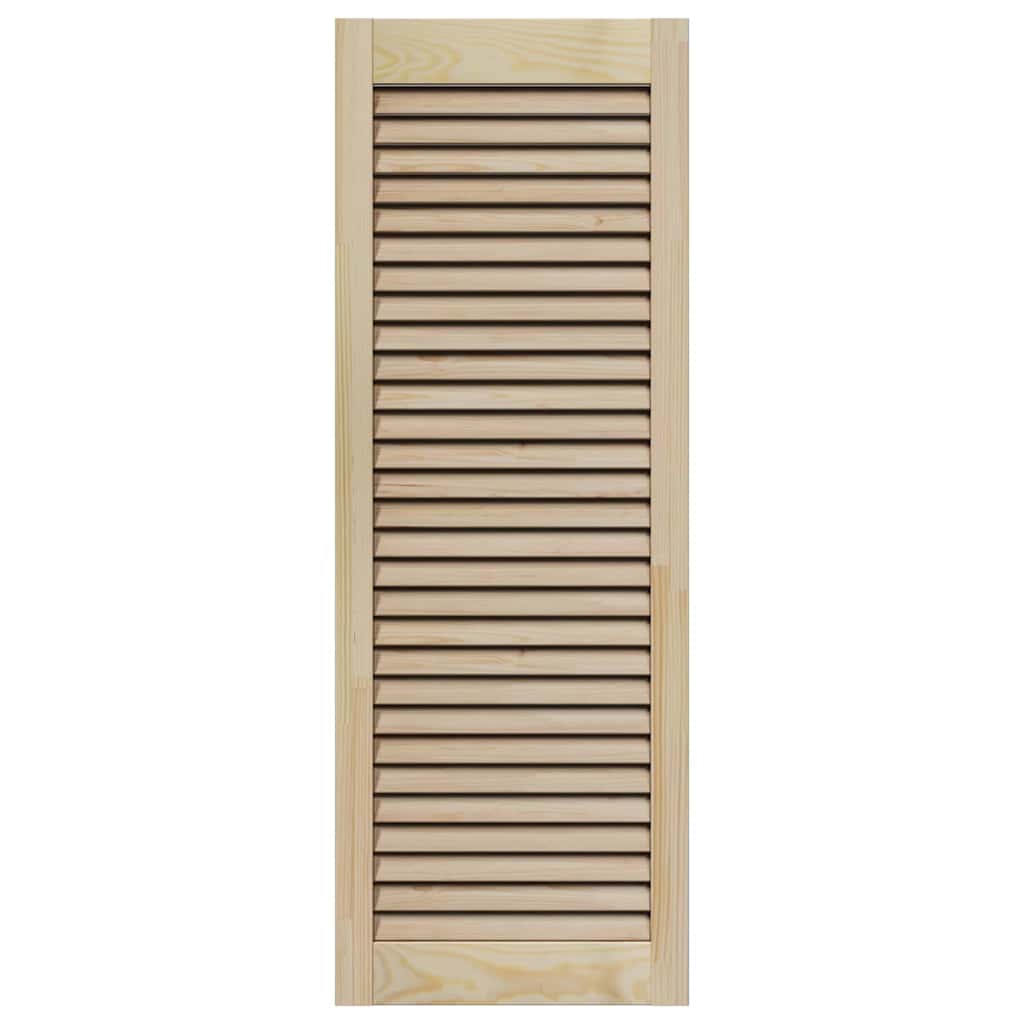 Skabsdør med dør Naturfarvet 110 x 39,5 cm Massivt fyrretræ