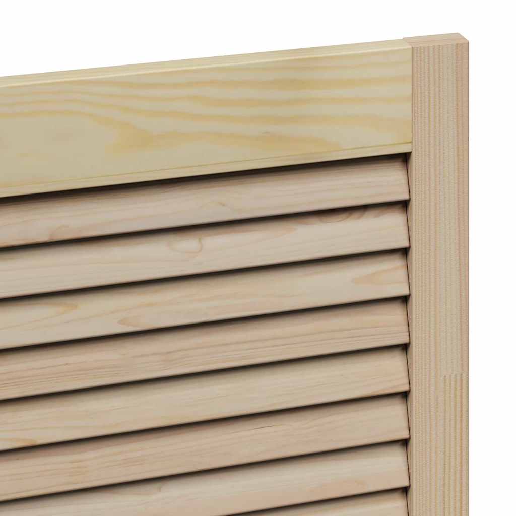 Skabsdør 2 stk. Naturfarvet 110 x 49,5 cm Massivt fyrretræ