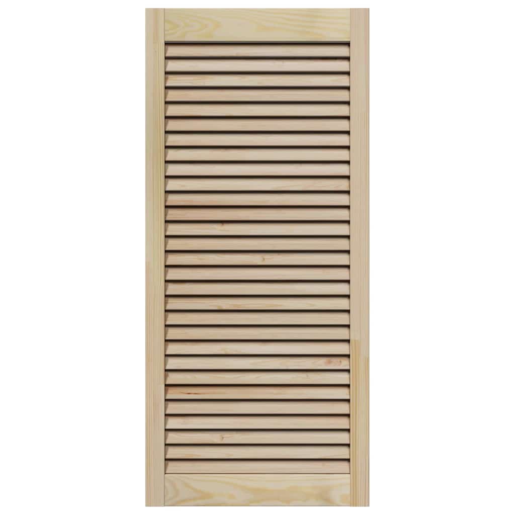 Skabsdør 2 stk. Naturfarvet 110 x 49,5 cm Massivt fyrretræ