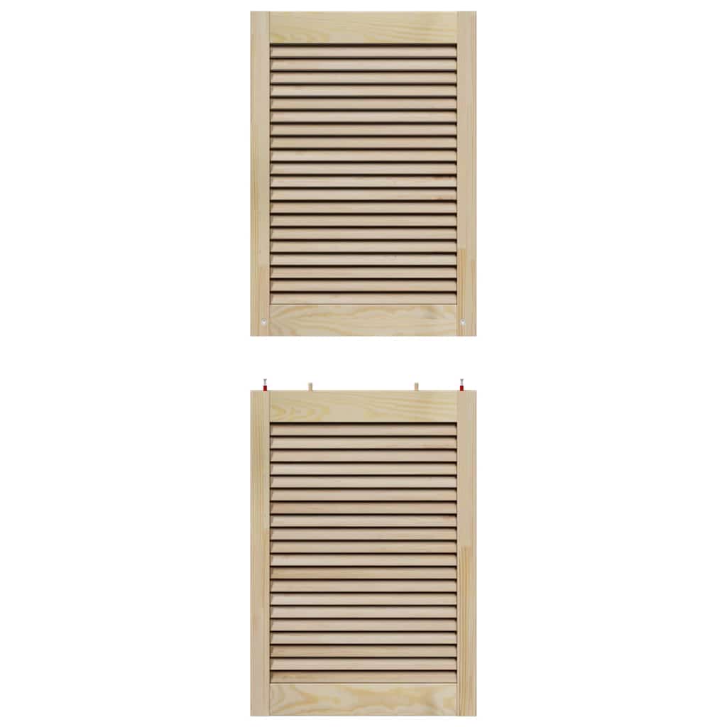 Skabsdør Naturfarvet 140,5 x 49,5 cm Massivt fyrretræ