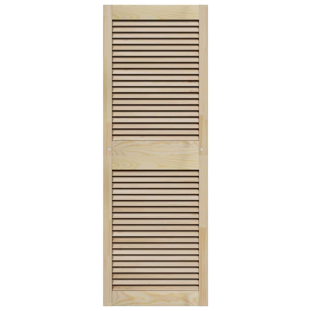 Skabsdør med dør 2 stk. Naturfarvet 140,5 x 49,5 cm