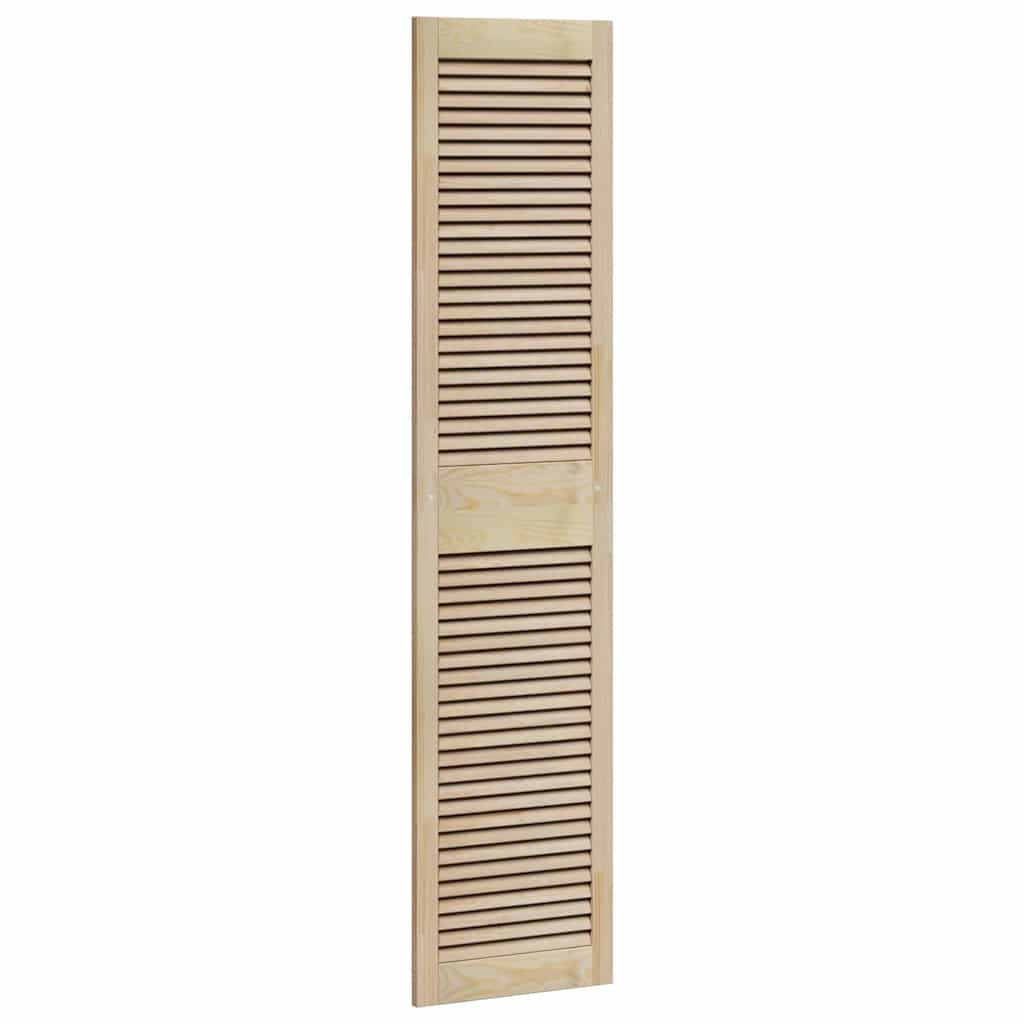 Skabsdør med dør Naturfarvet 170 x 39,5 cm Massivt fyrretræ