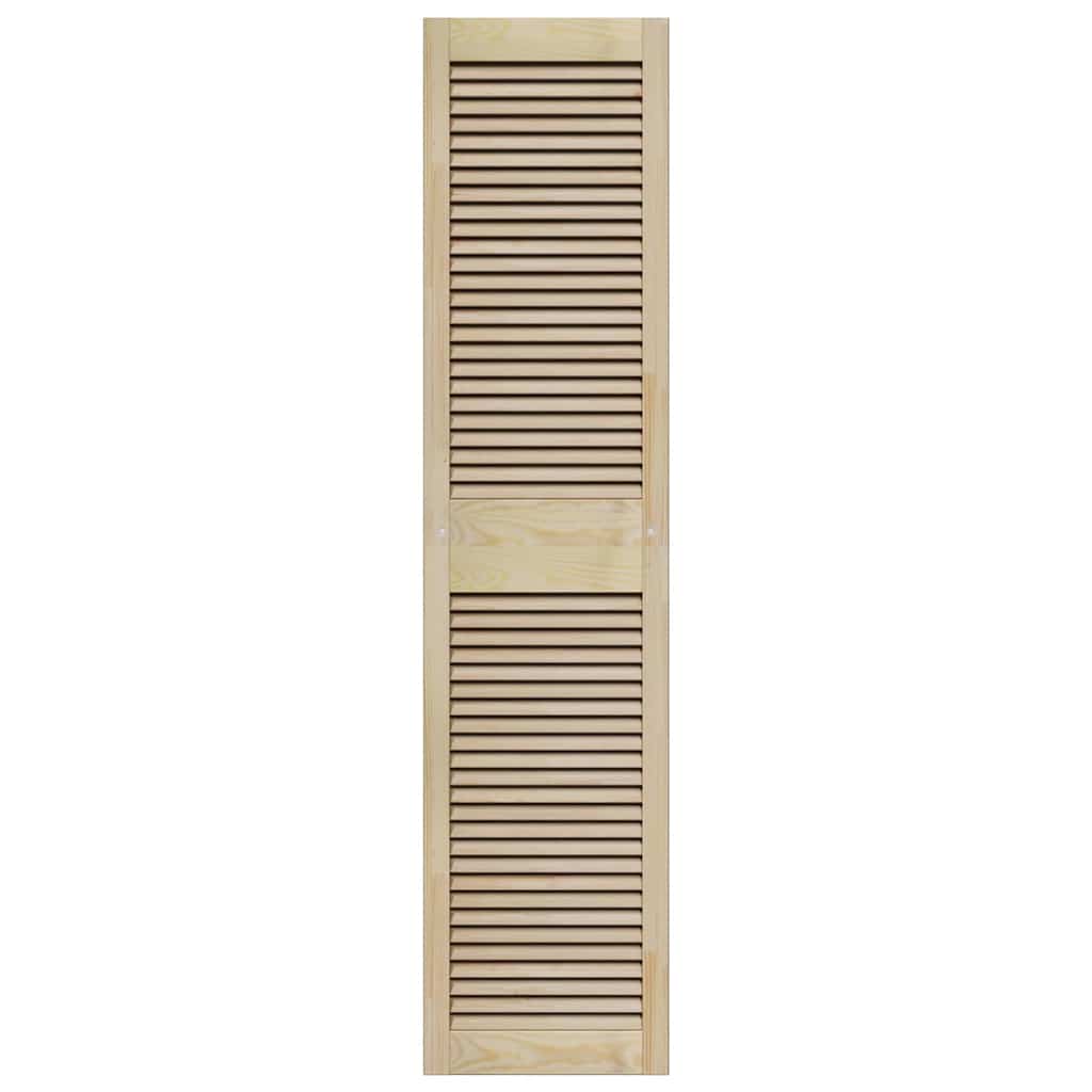 Skabsdør med dør Naturfarvet 170 x 39,5 cm Massivt fyrretræ