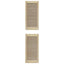 Skabsdør 2 stk. Naturfarvet 170 x 39,5 cm Massivt fyrretræ