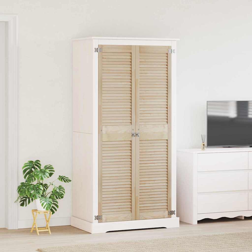 Skabsdør 2 stk. Naturfarvet 170 x 39,5 cm Massivt fyrretræ