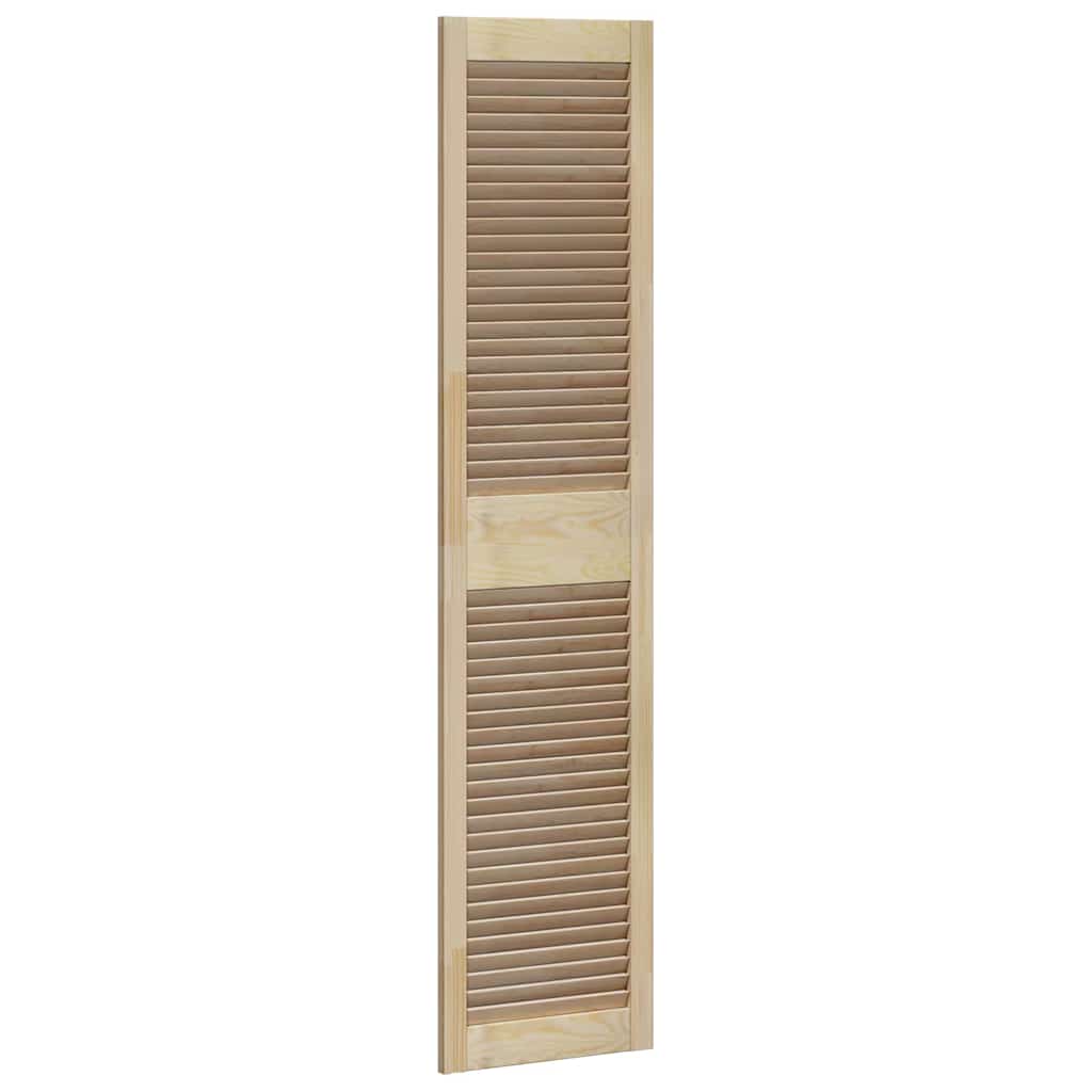 Skabsdør 2 stk. Naturfarvet 170 x 39,5 cm Massivt fyrretræ