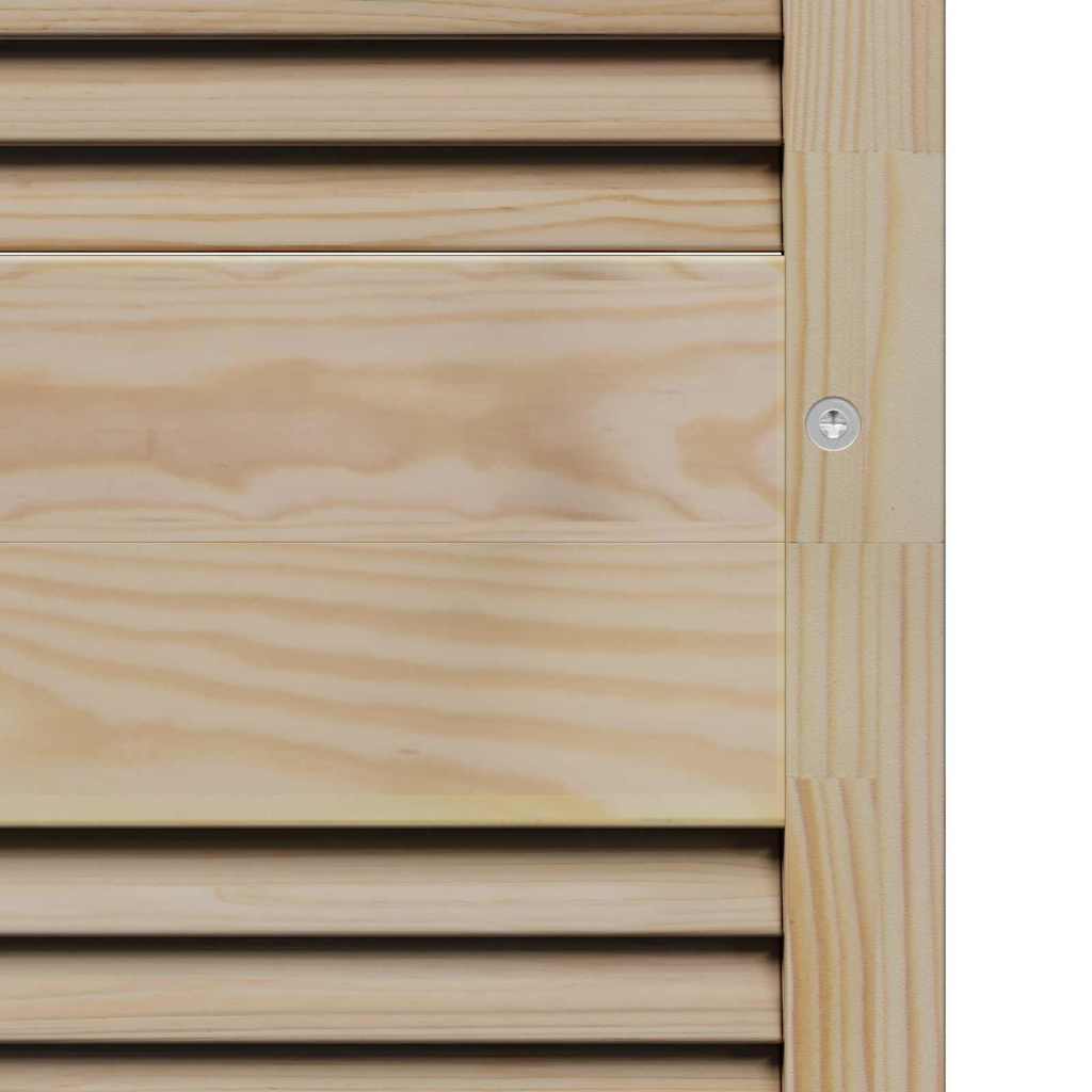Skabsdør med dør Naturfarvet 170 x 49,5 cm Massivt fyrretræ