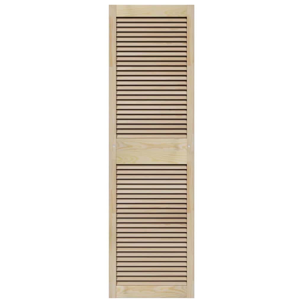 Skabsdør med dør Naturfarvet 170 x 49,5 cm Massivt fyrretræ