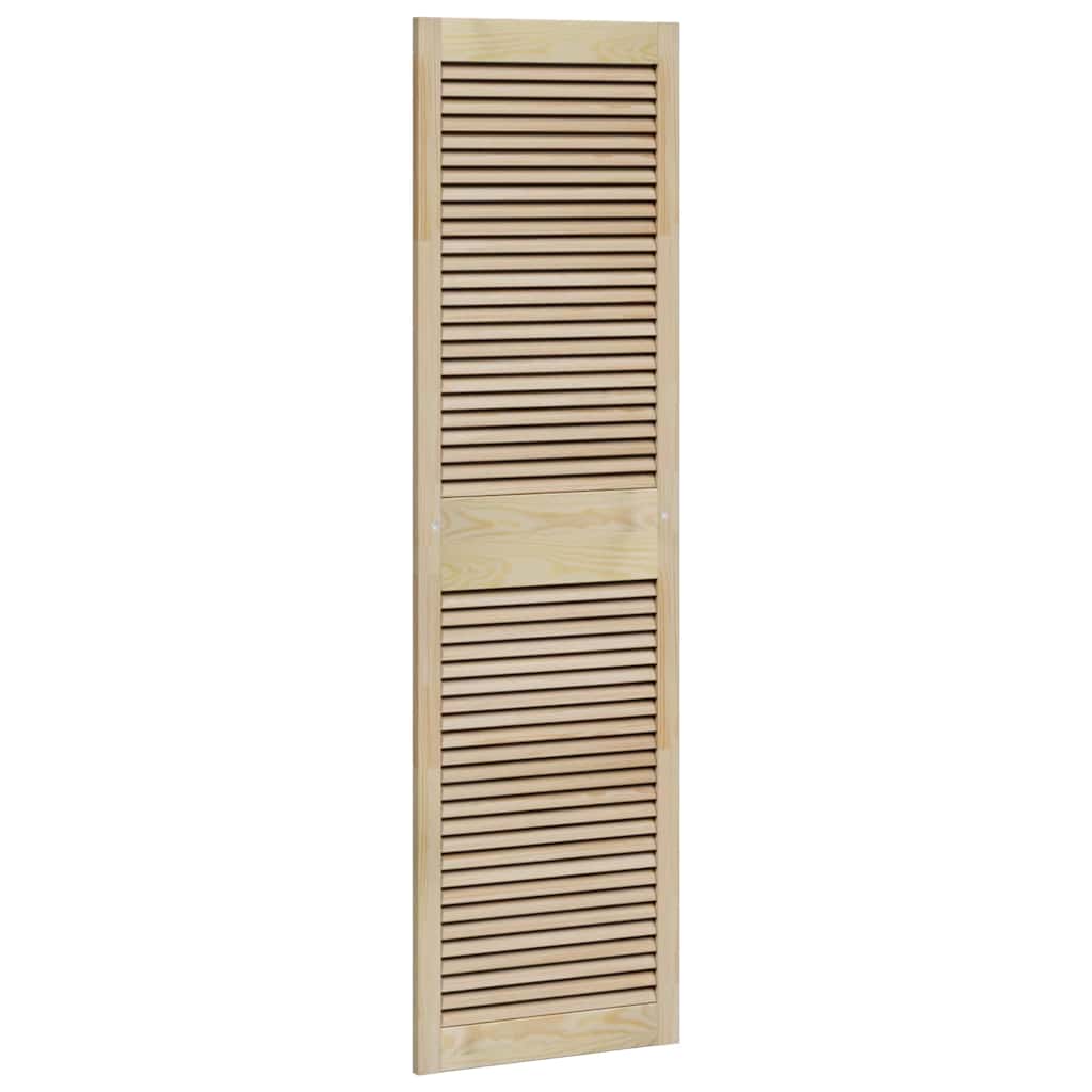Skabsdør 2 stk. Naturfarvet 170 x 49,5 cm Massivt fyrretræ