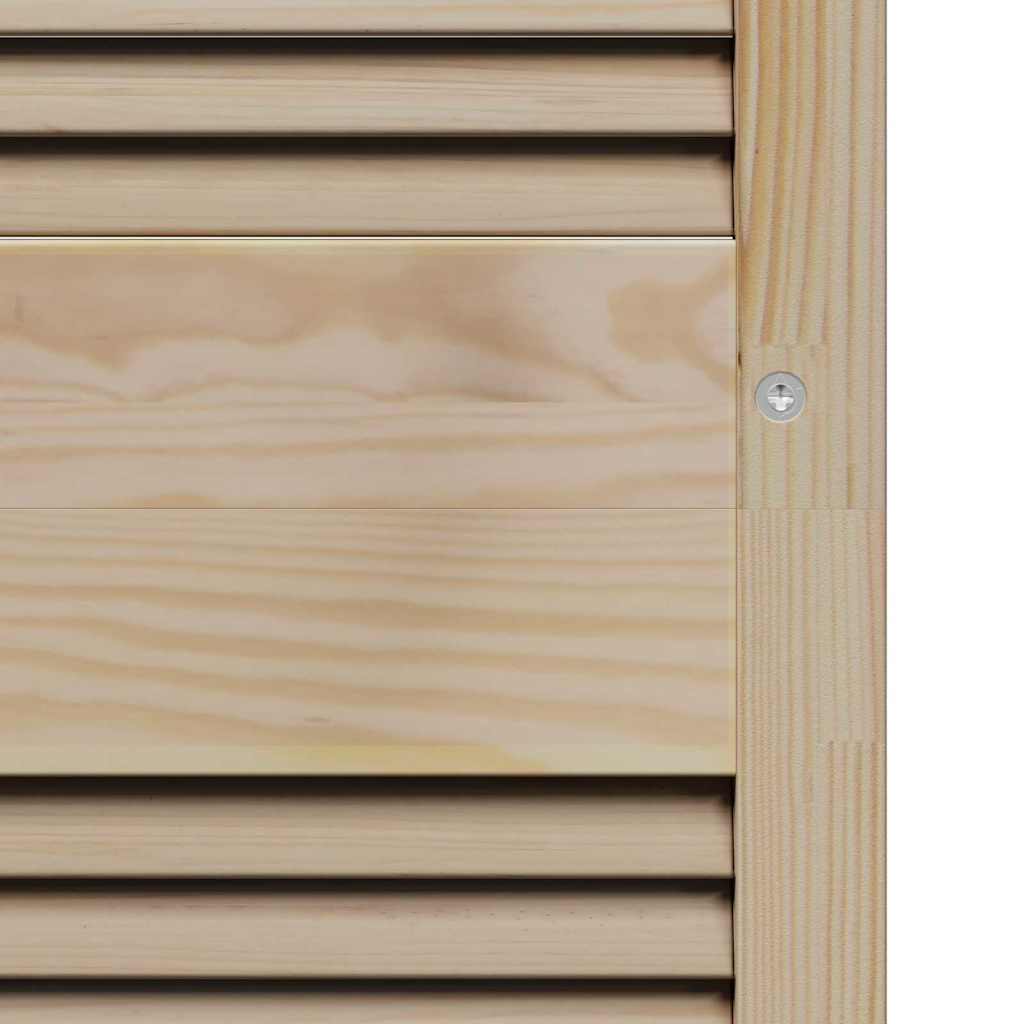 Skabsdør 2 stk. Naturfarvet 170 x 59,5 cm Massivt fyrretræ