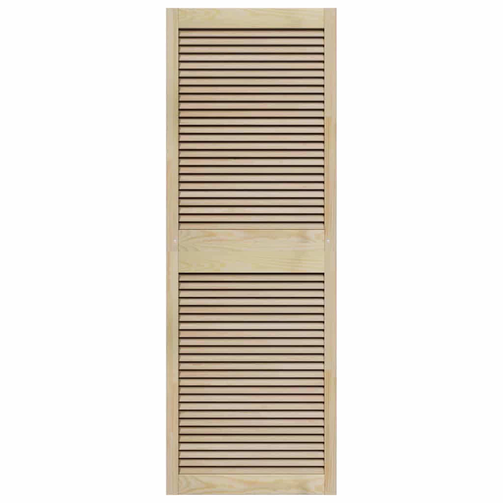 Skabsdør 2 stk. Naturfarvet 170 x 59,5 cm Massivt fyrretræ
