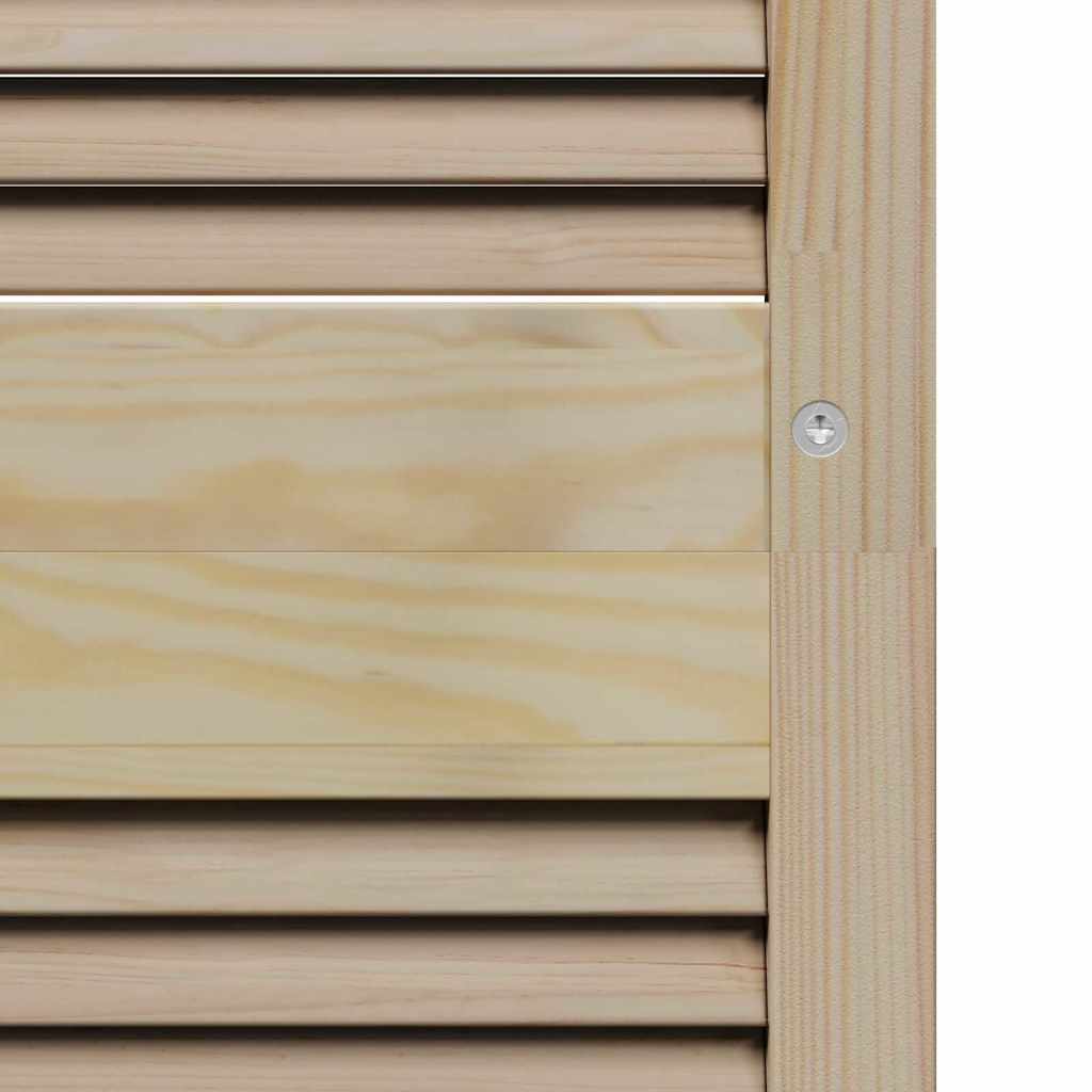 Skabsdør 2 stk. Naturfarvet 201 x 49,5 cm Massivt fyrretræ