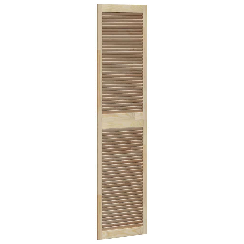 Skabsdør 2 stk. Naturfarvet 201 x 49,5 cm Massivt fyrretræ