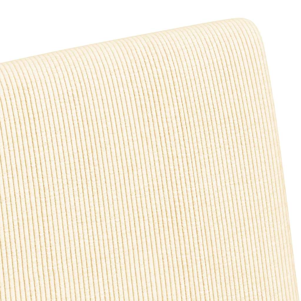 Spisebordsstole med hjul 2 stk. Corduroy stof Creme