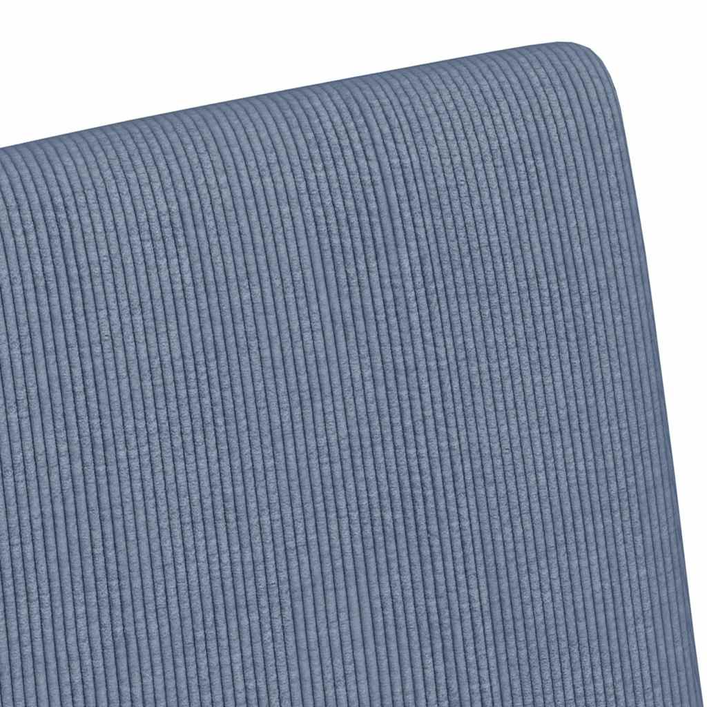 Spisebordsstole med hjul 2 stk. Corduroy stof Blå