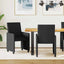 Spisebordsstole med hjul 2 stk. Stof Sort 57 x 66 x 94 cm