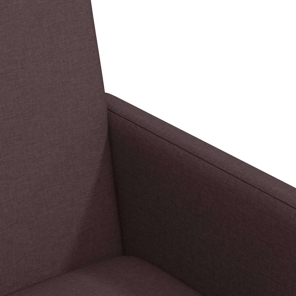 Spisebordsstole med hjul 2 stk. Stof Mørk Brun 57 x 66 x 94 cm
