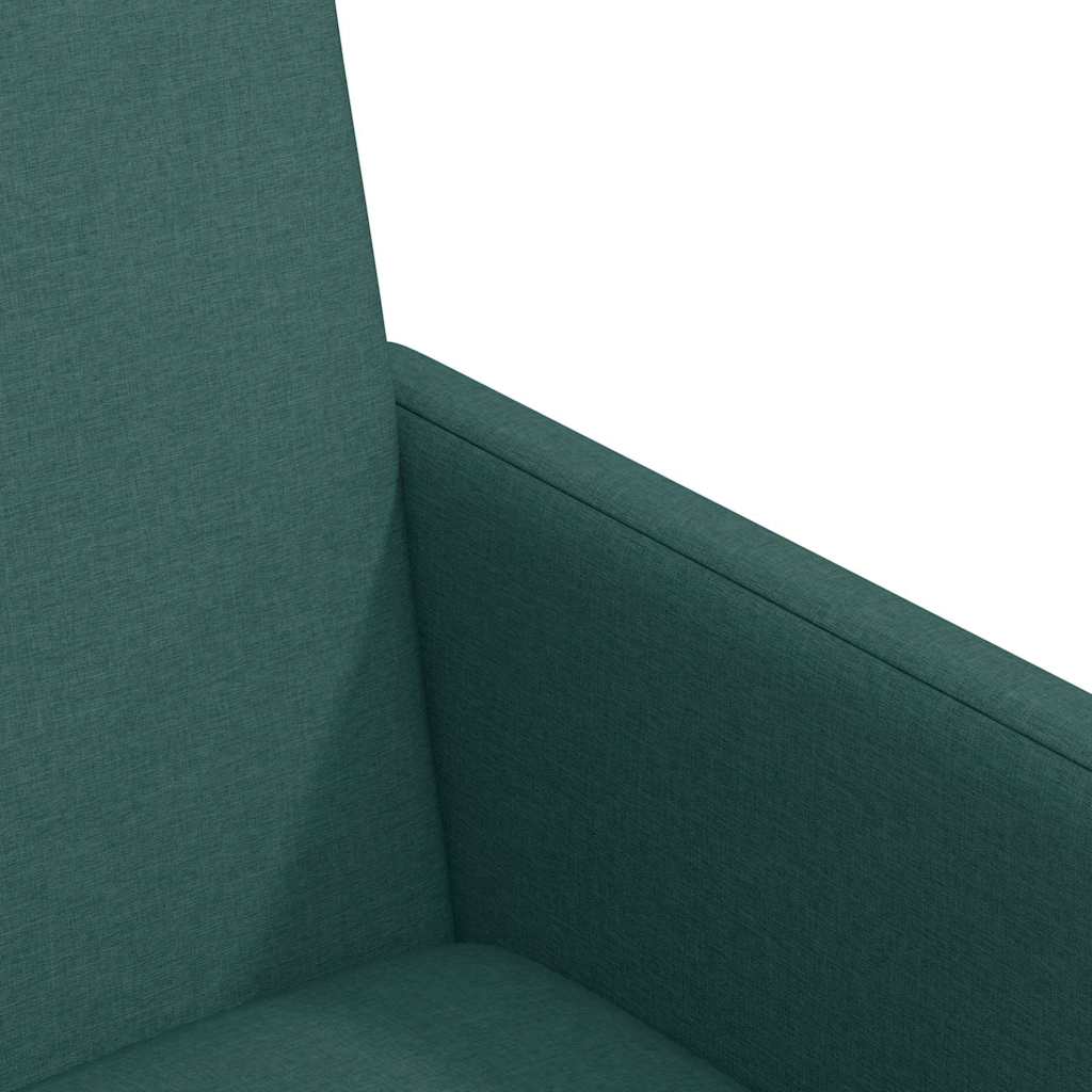 Spisebordsstole med hjul 2 stk. Stof Mørkegrøn 57 x 66 x 94 cm
