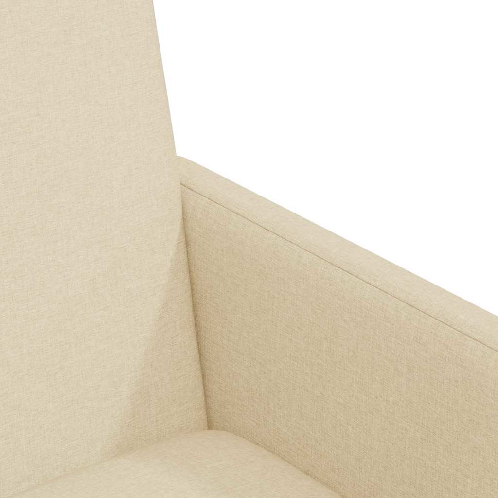Spisebordsstole med hjul 2 stk. Stof Creme 57 x 66 x 94 cm
