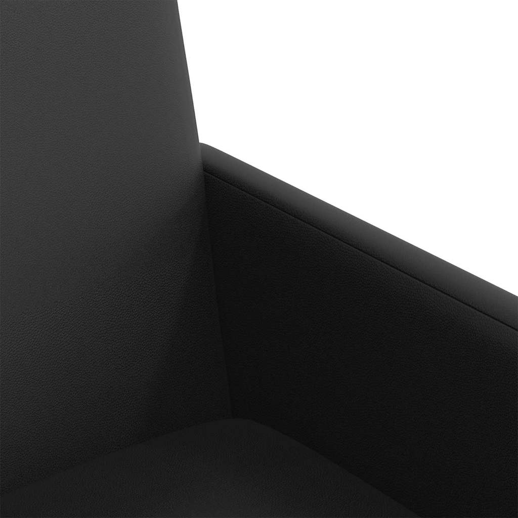 Spisebordsstole med hjul 2 stk. Kunstlæder Sort 57 x 66 x 94 cm